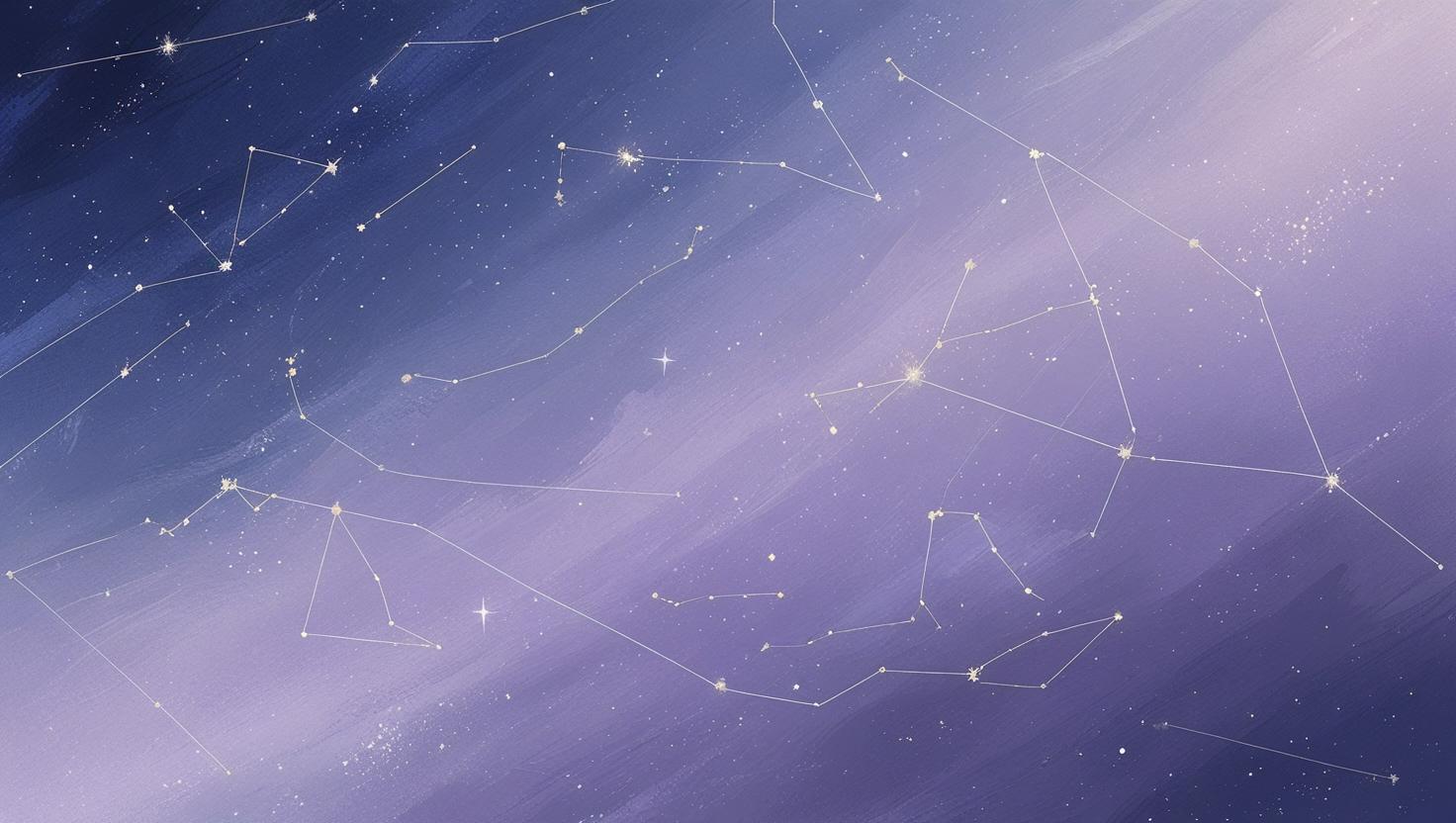 Star constellations on a dark blue background